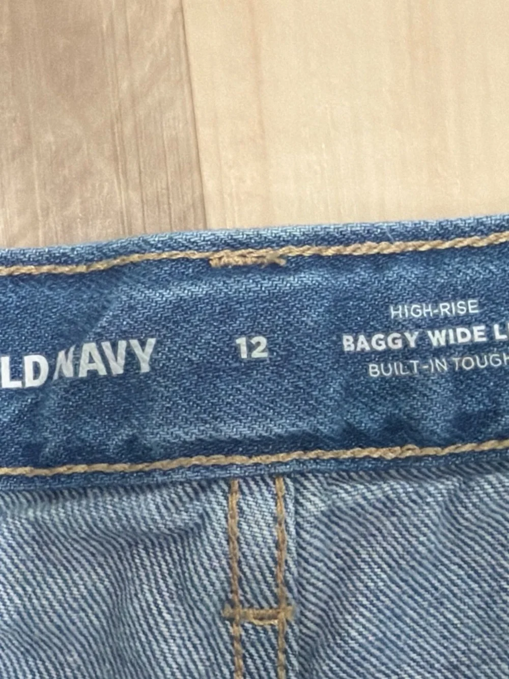 Old Navy Two-Tone Blue Wide Leg Patchwork Jeans